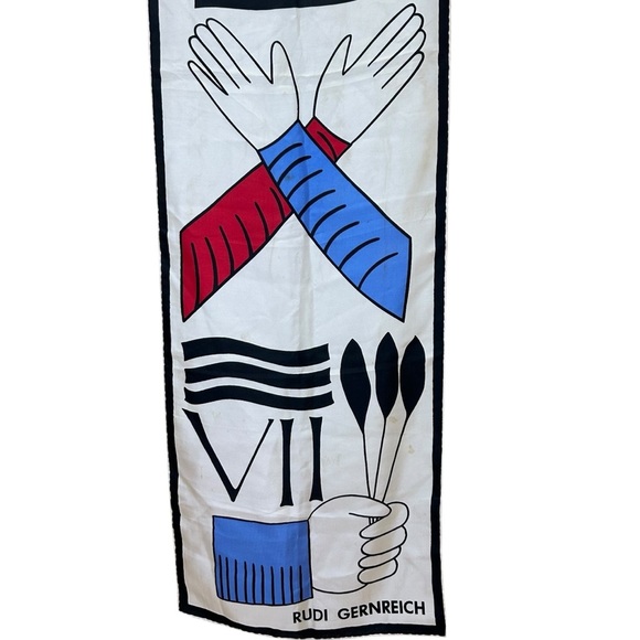 Rudi Gernreich - 1960’s Vintage, Designer, Silk Printed Scarf - One Size, Multi - Picture 13 of 13